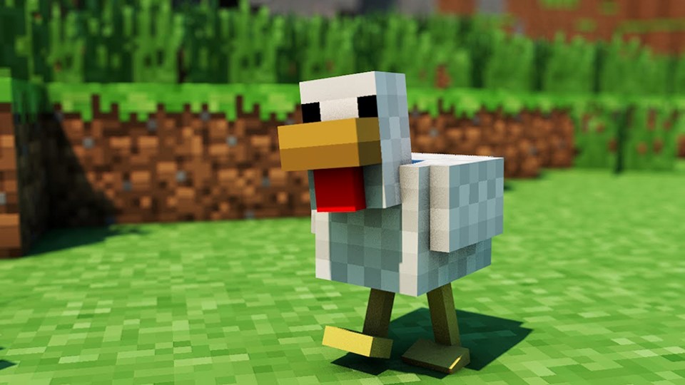 Image of a Minecraft chicken