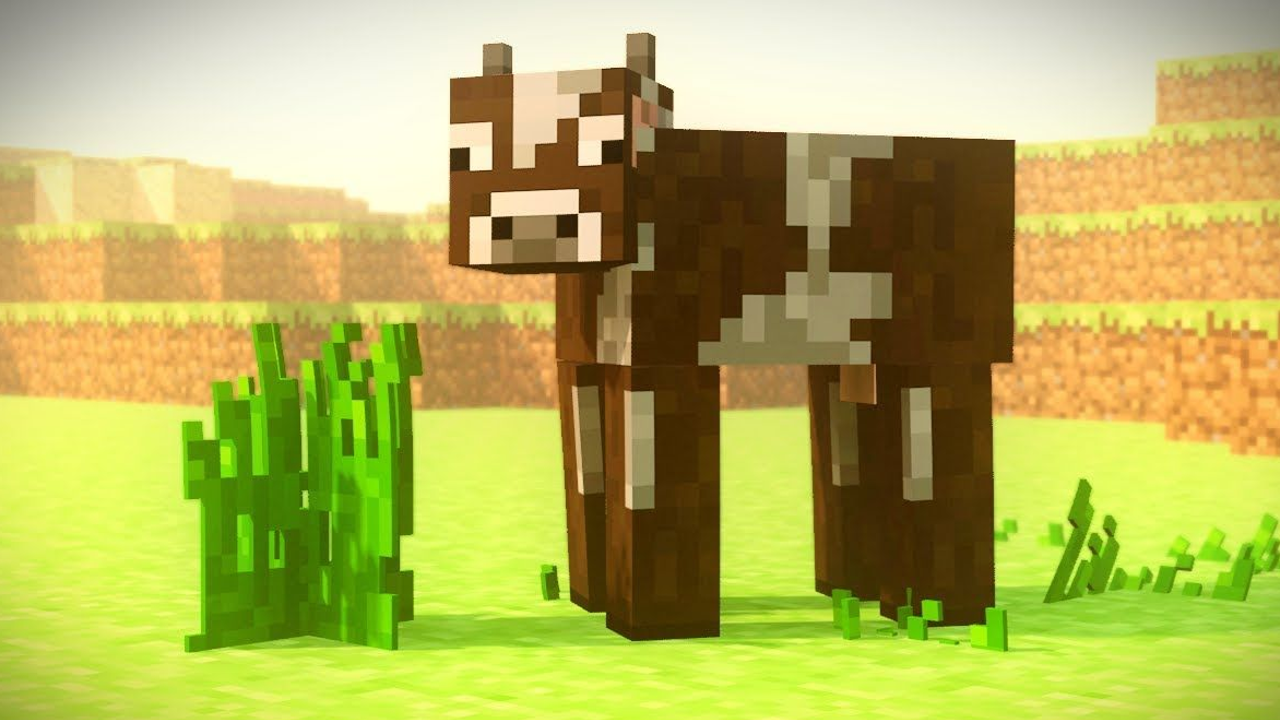 Image of a Minecraft cow