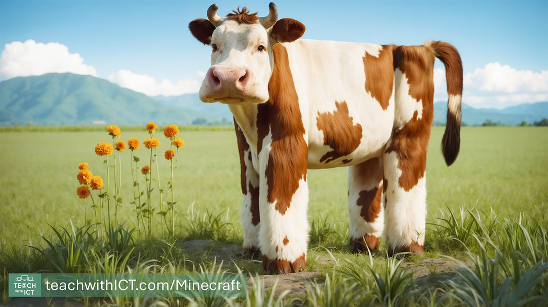 Image of a what Minecraft cow would look like in real life.