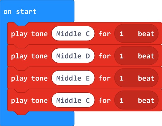 Play note makecode