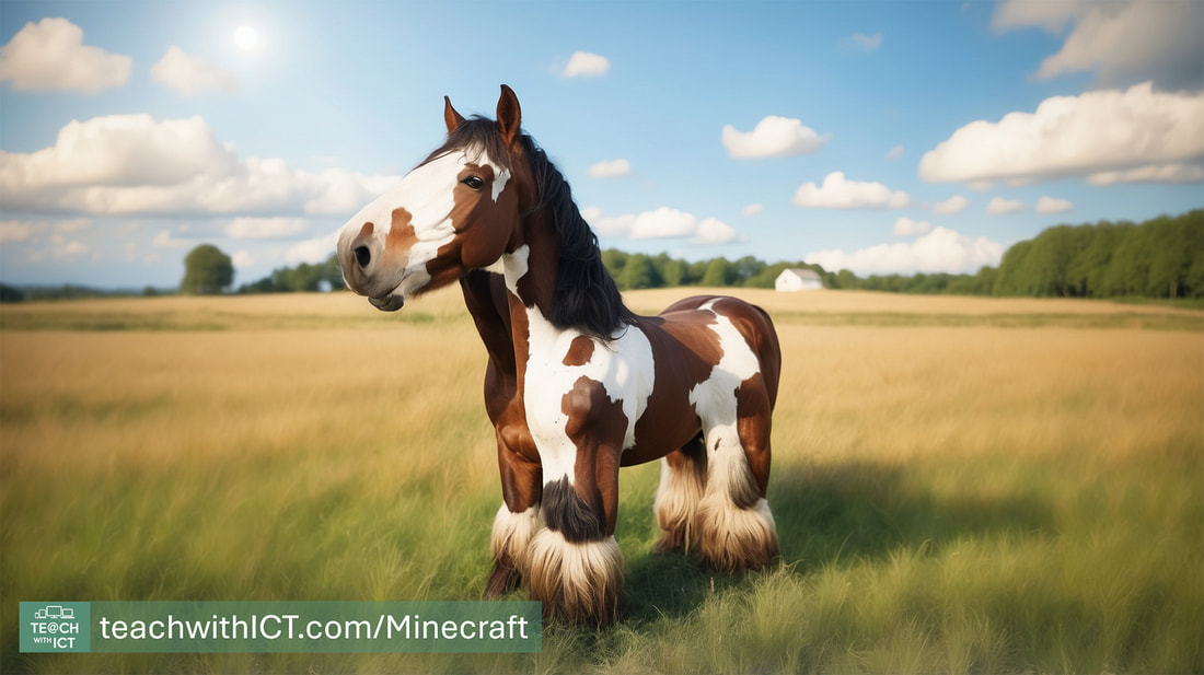 Image of a what Minecraft horse would look like in real life.